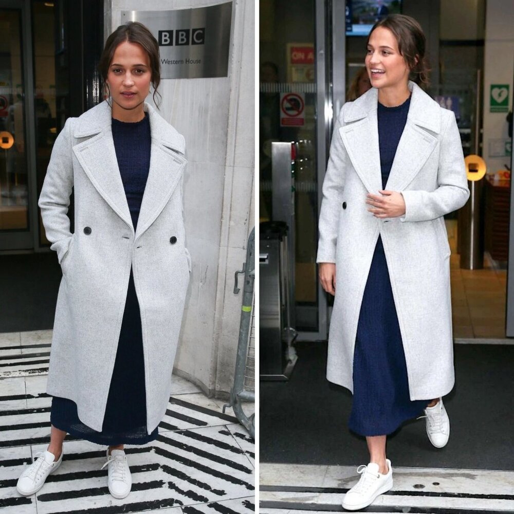 Club Monaco Daylina Heather Grey Coat (Size M)
